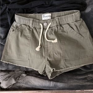 No Boundaries Khaki Drawstring Shorts